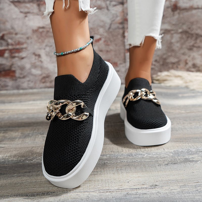 Chain Flats Women Shoes