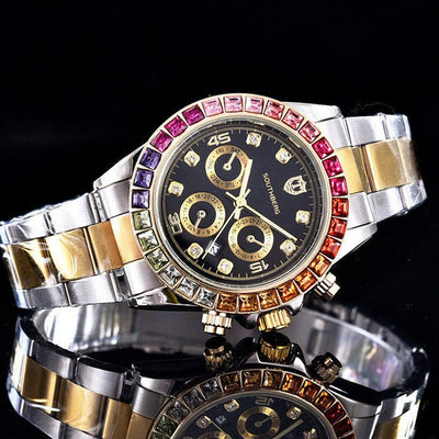 Gypsophila Color Diamond Steel Band Watch