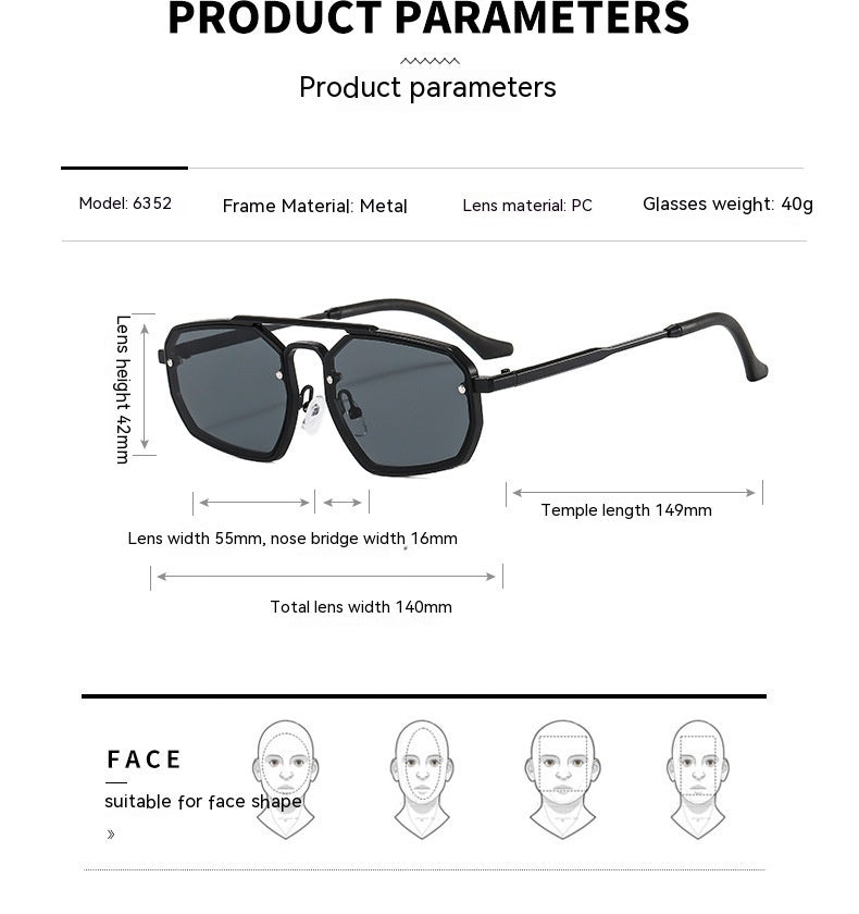 High-grade Irregular Sunglasses