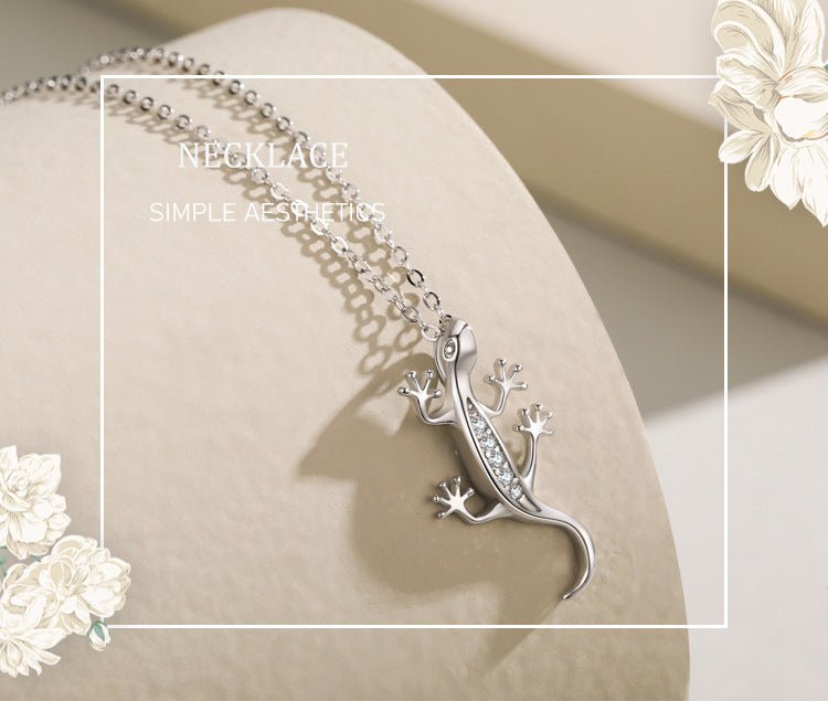 S925 Gecko Pendant Necklace