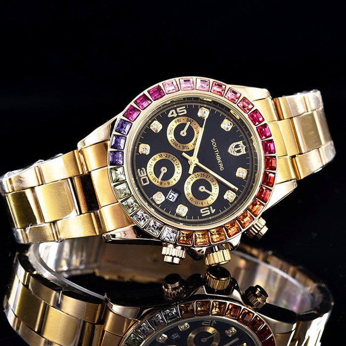 Gypsophila Color Diamond Steel Band Watch