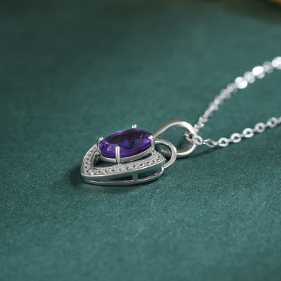 S925 Silver Amethyst Necklace