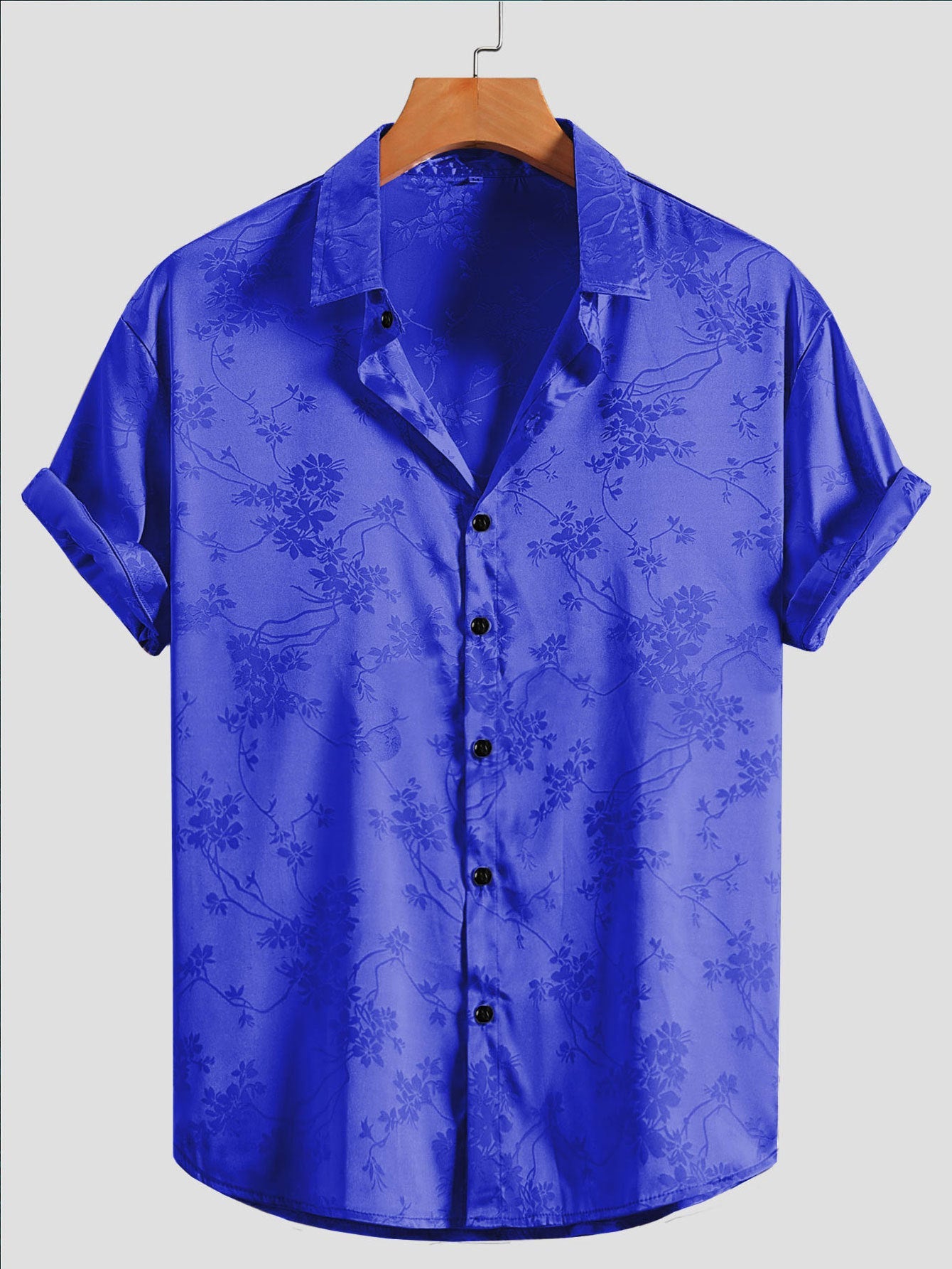 Summer Men's Embroidered Short-sleeved Shirt