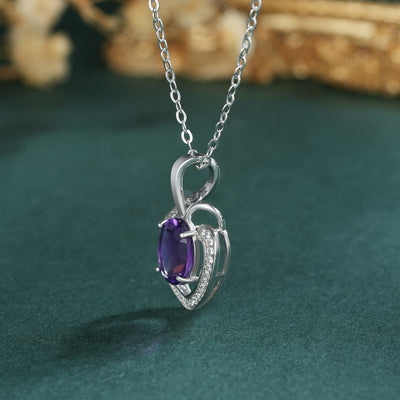 S925 Silver Amethyst Necklace