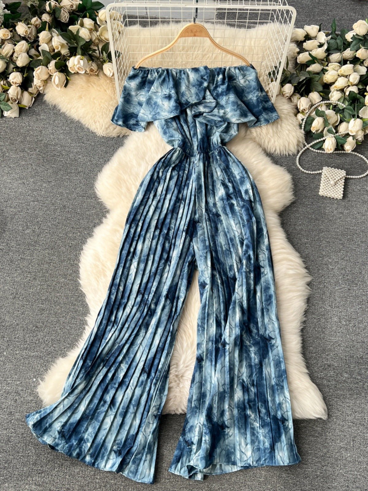 Blooming – Plissee-Hose mit weitem Bein