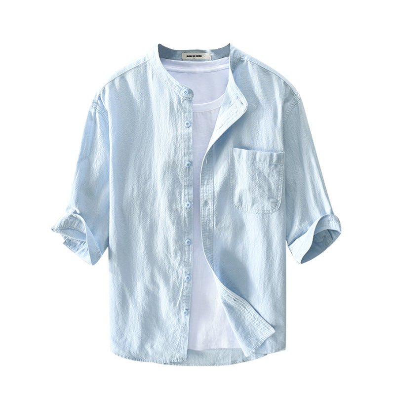 Men's Fashion Cotton And Linen  Shirt