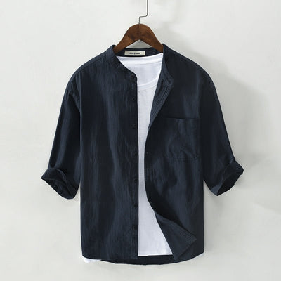 Men's Fashion Cotton And Linen  Shirt