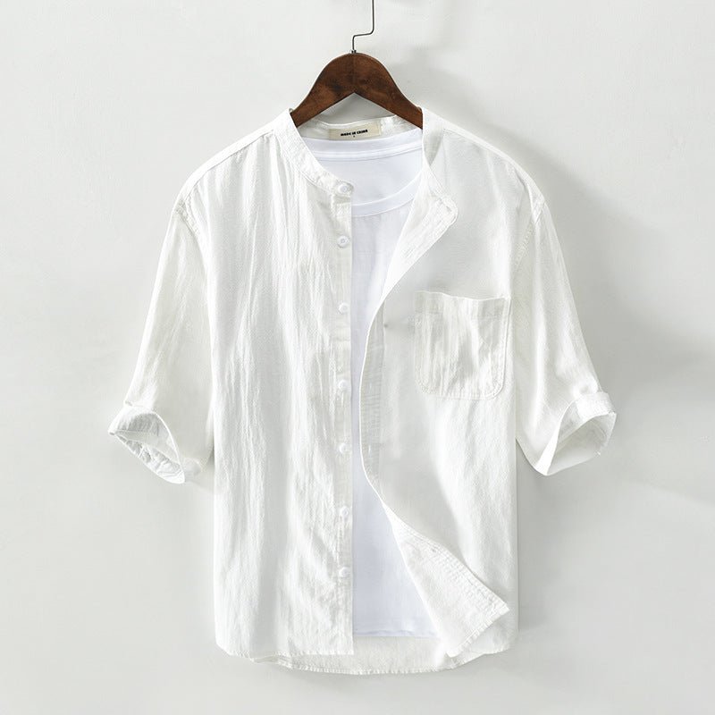 Men's Fashion Cotton And Linen  Shirt