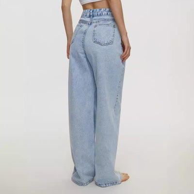 High Waist Denim Trousers