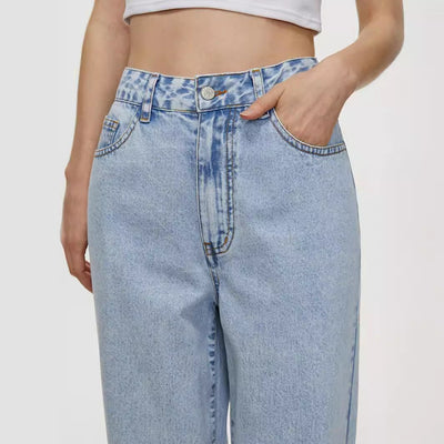 High Waist Denim Trousers