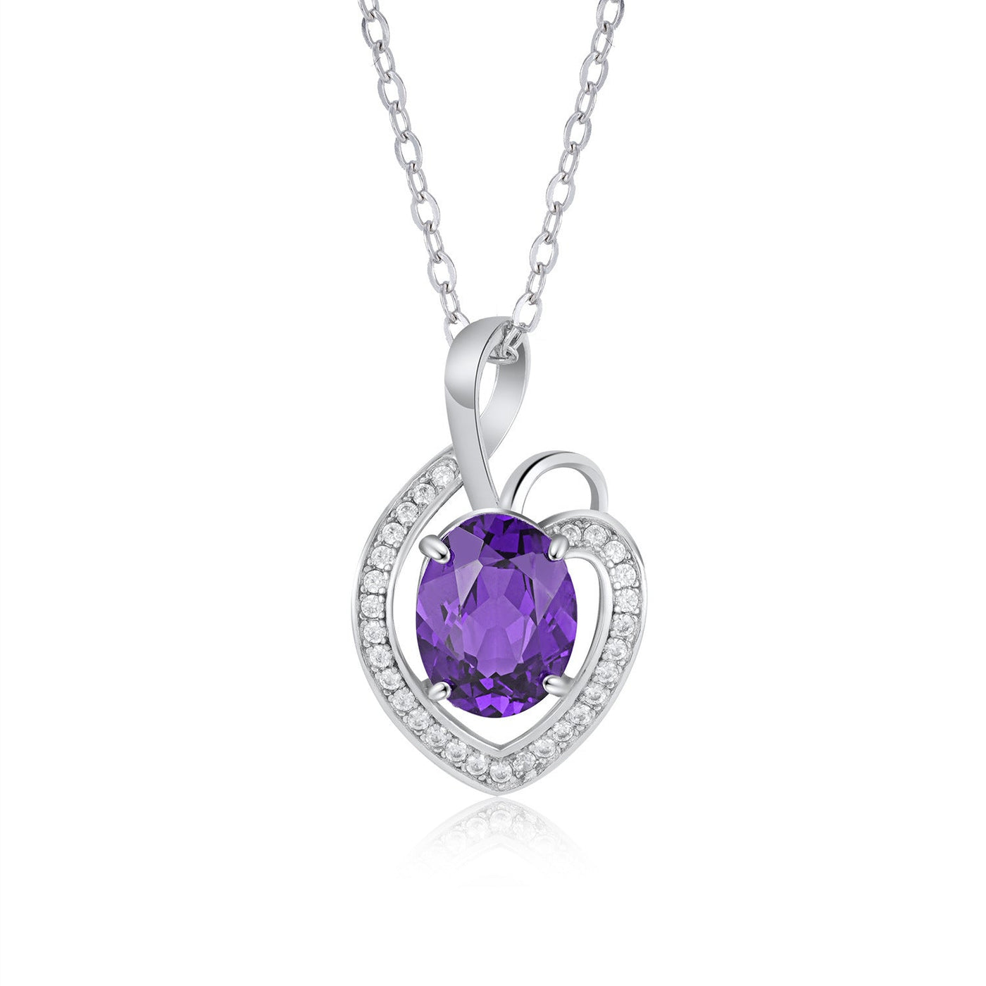 S925 Silver Amethyst Necklace