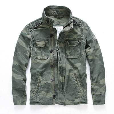 Camouflage denim jacket - Belisimo