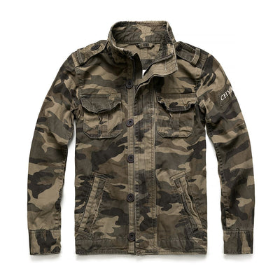 Camouflage denim jacket - Belisimo