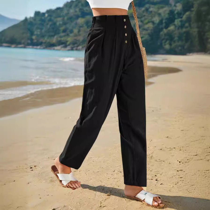 Casual High Waist Trousers For Women - Belisimo