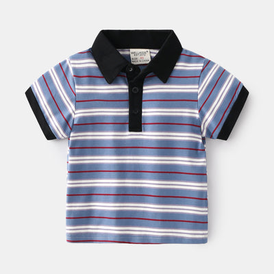 Casual Style Children's Lapel Short Sleeve Top - Belisimo