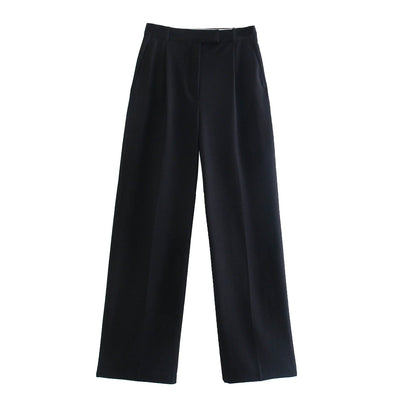 Casual Women's Unisex Style Wide Leg Trousers - Belisimo