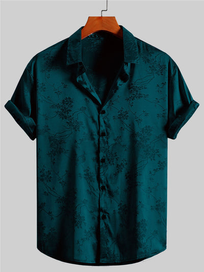 Summer Men's Embroidered Short-sleeved Shirt