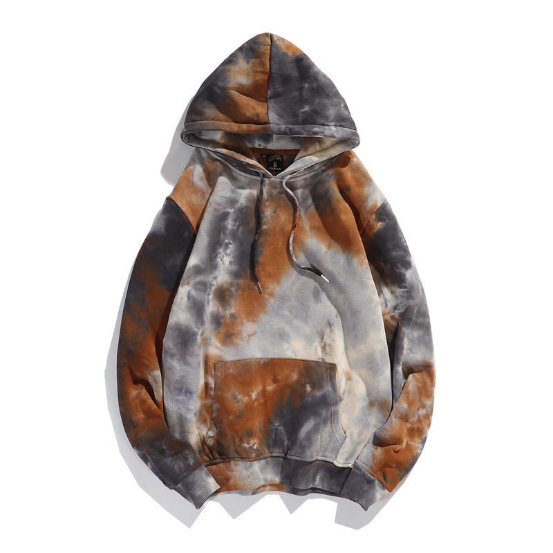 Dark Style Tie - dye Gradient Color Hong Kong Style Hoodie Sweater - Belisimo