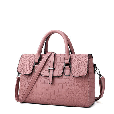 Embossed stone pattern handbag female shoulder diagonal handbag pattern - Belisimo