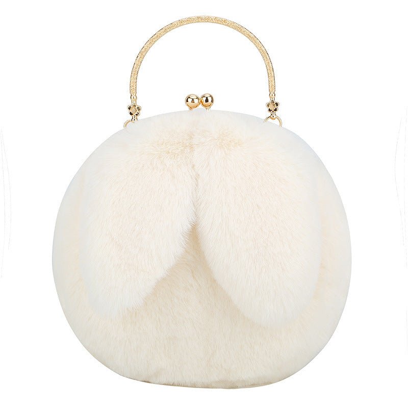 Fashion chain ear plush handbag - Belisimo