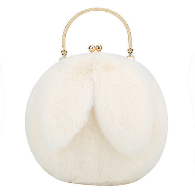 Fashion chain ear plush handbag - Belisimo