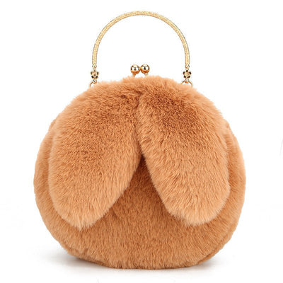 Fashion chain ear plush handbag - Belisimo