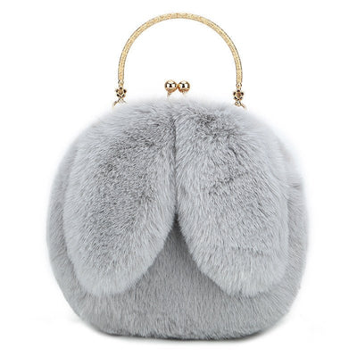 Fashion chain ear plush handbag - Belisimo