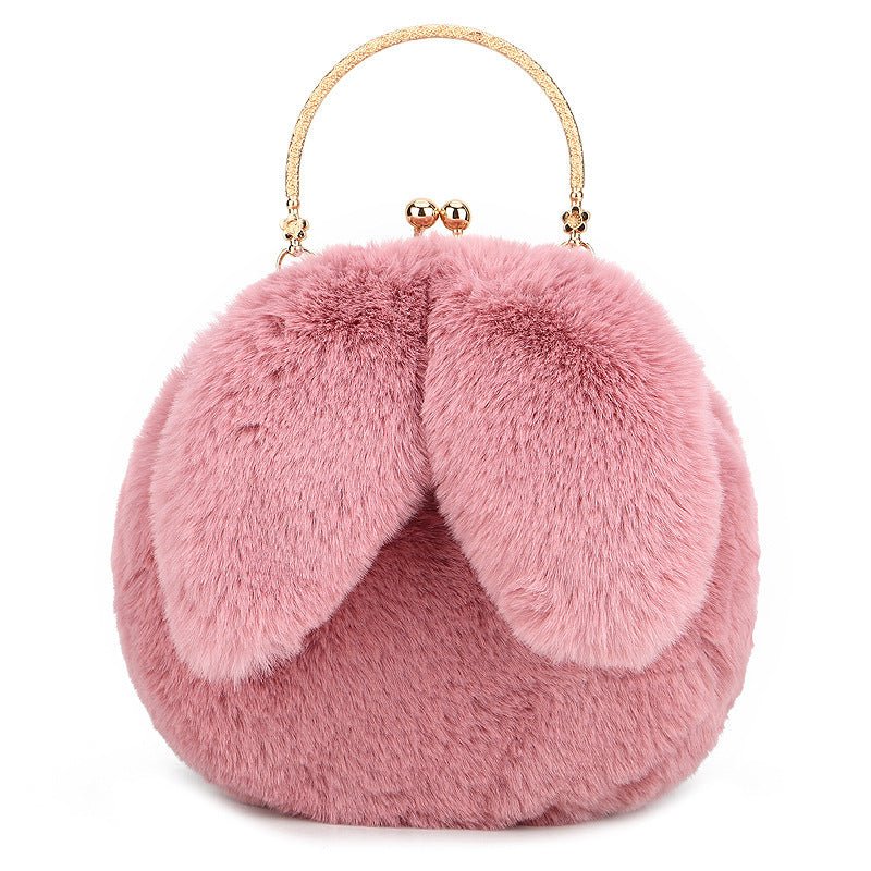 Fashion chain ear plush handbag - Belisimo