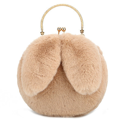 Fashion chain ear plush handbag - Belisimo