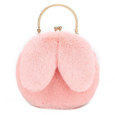 Fashion chain ear plush handbag - Belisimo