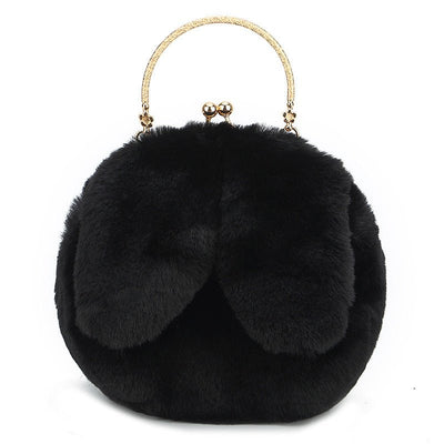 Fashion chain ear plush handbag - Belisimo