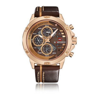 Fashion Water Calendar Belt Quartz Watch Men's Watch - Belisimo