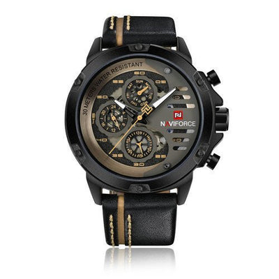 Fashion Water Calendar Belt Quartz Watch Men's Watch - Belisimo