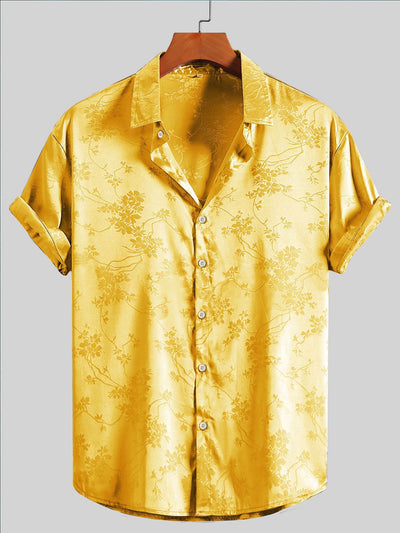 Summer Men's Embroidered Short-sleeved Shirt