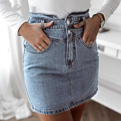 Hip denim skirt - Belisimo