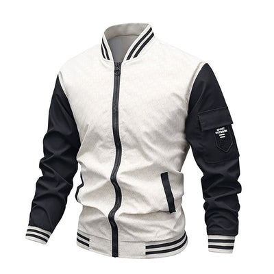 Jacket Men's Jacket Casual Stand Collar Trendy Brand Fashion Baseball Uniform Men's Youth Jacket Hollow Out - Belisimo