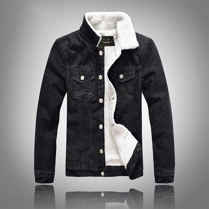 Lamb down denim jacket - Belisimo