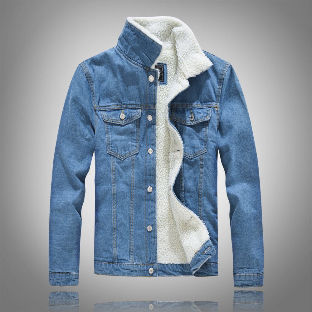 Lamb down denim jacket - Belisimo