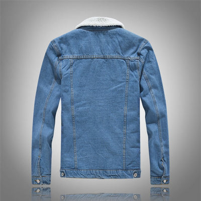 Lamb down denim jacket - Belisimo