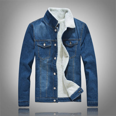 Lamb down denim jacket - Belisimo