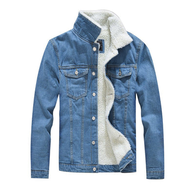 Lamb down denim jacket - Belisimo