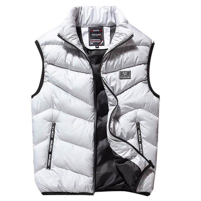 Large Size New Men's Autumn And Winter Down Cotton Vest Jacket - Belisimo