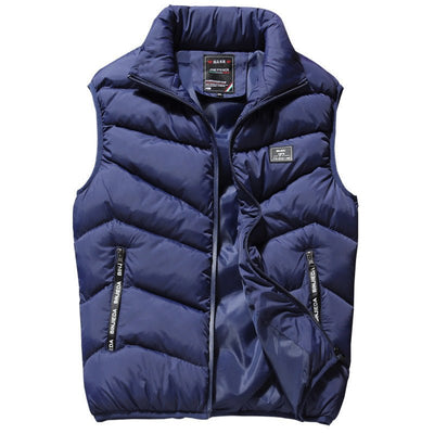 Large Size New Men's Autumn And Winter Down Cotton Vest Jacket - Belisimo