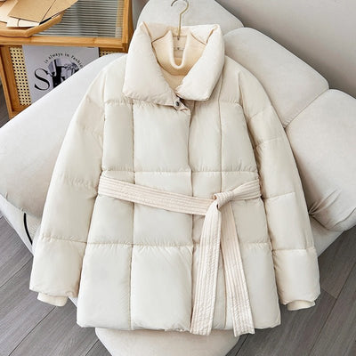 Long Down Woman Cotton Coat - Belisimo