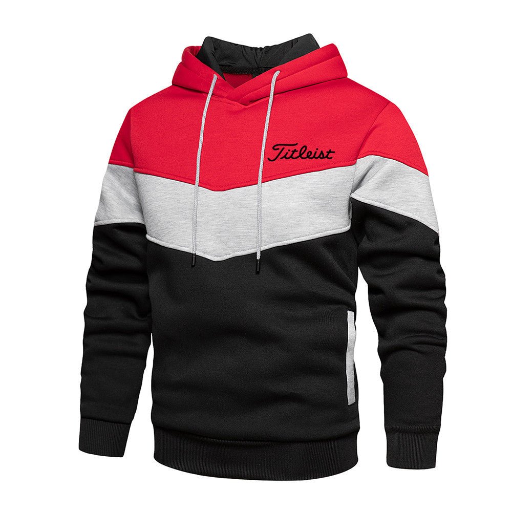 Men's Casual Sports Panel Hooded Pullover Sweatshirt - Belisimo