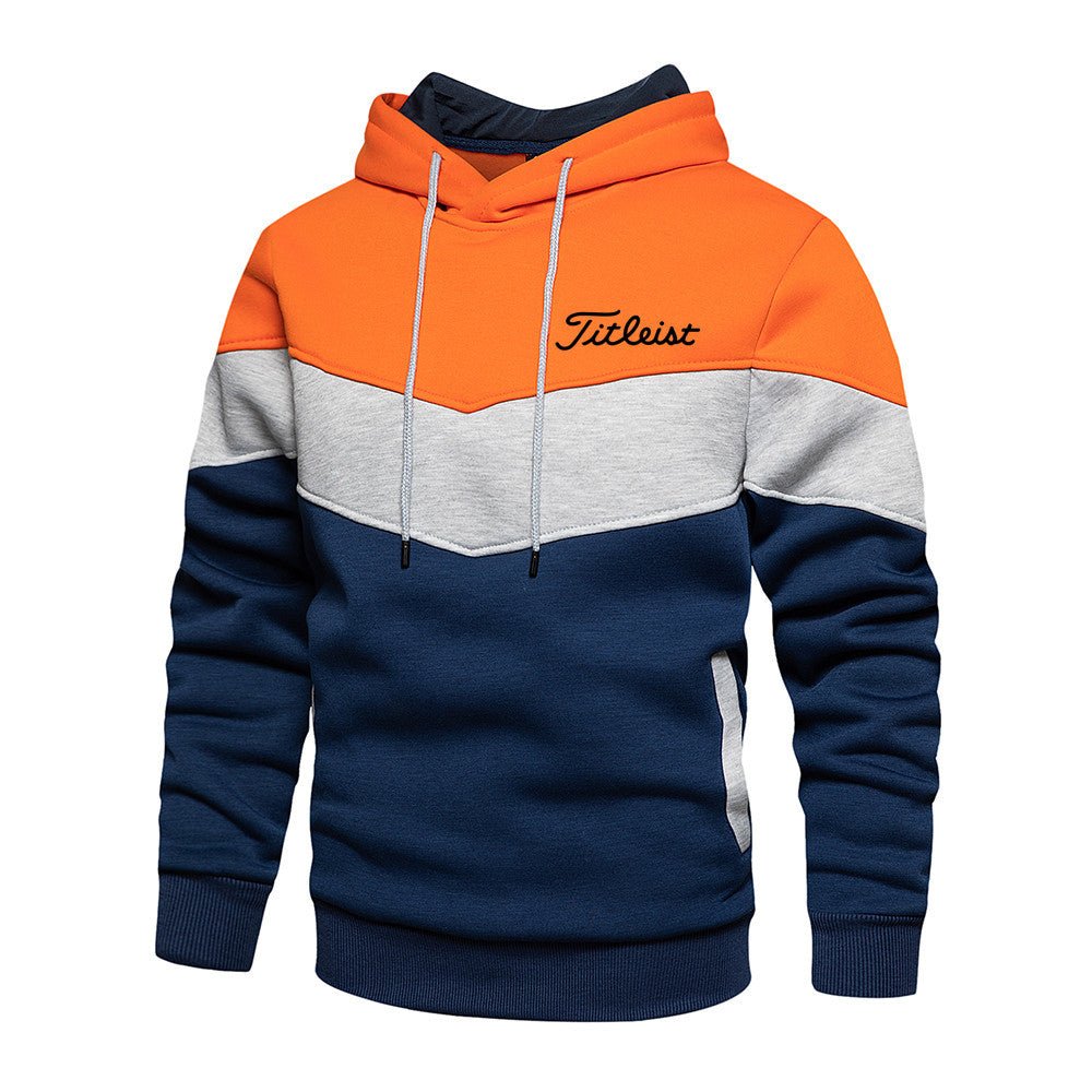 Men's Casual Sports Panel Hooded Pullover Sweatshirt - Belisimo