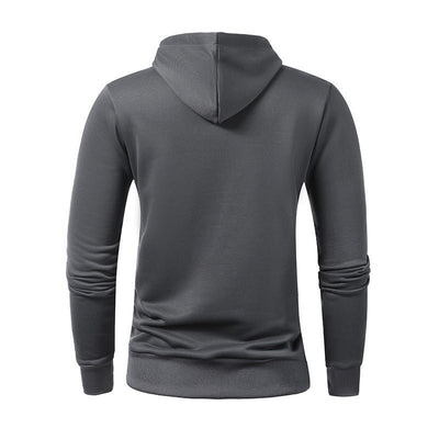 Men's Casual Sports Solid Color Hoodie - Belisimo