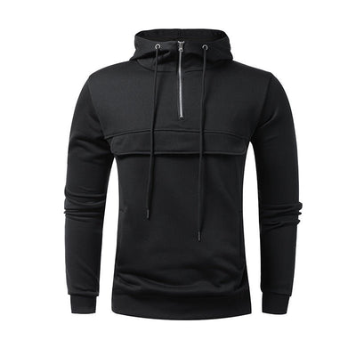 Men's Casual Sports Solid Color Hoodie - Belisimo