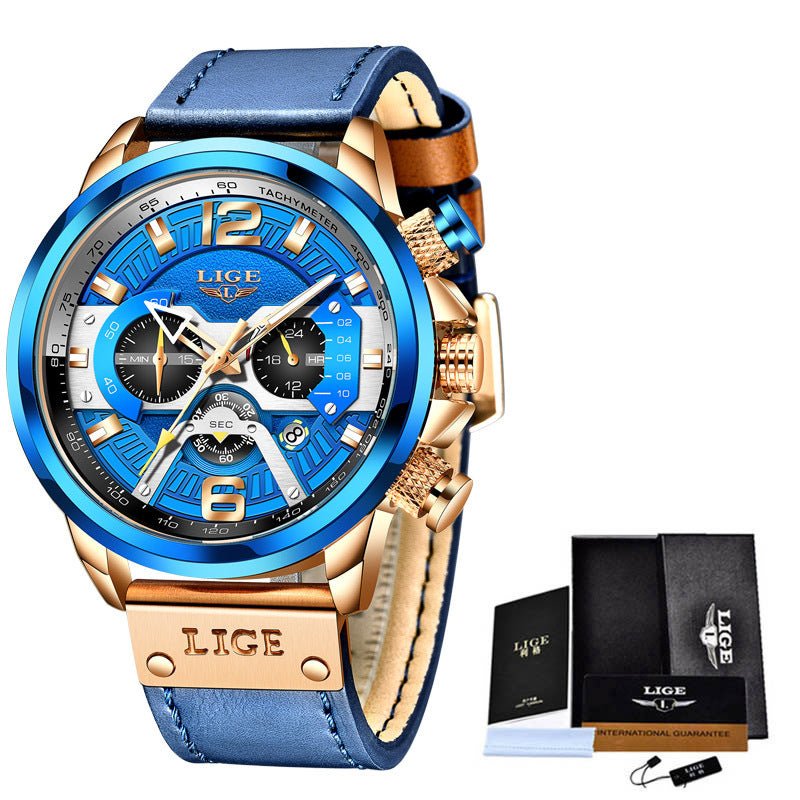 Men's Quartz Watch Multifunction Sports Watch Waterproof Watch - Belisimo