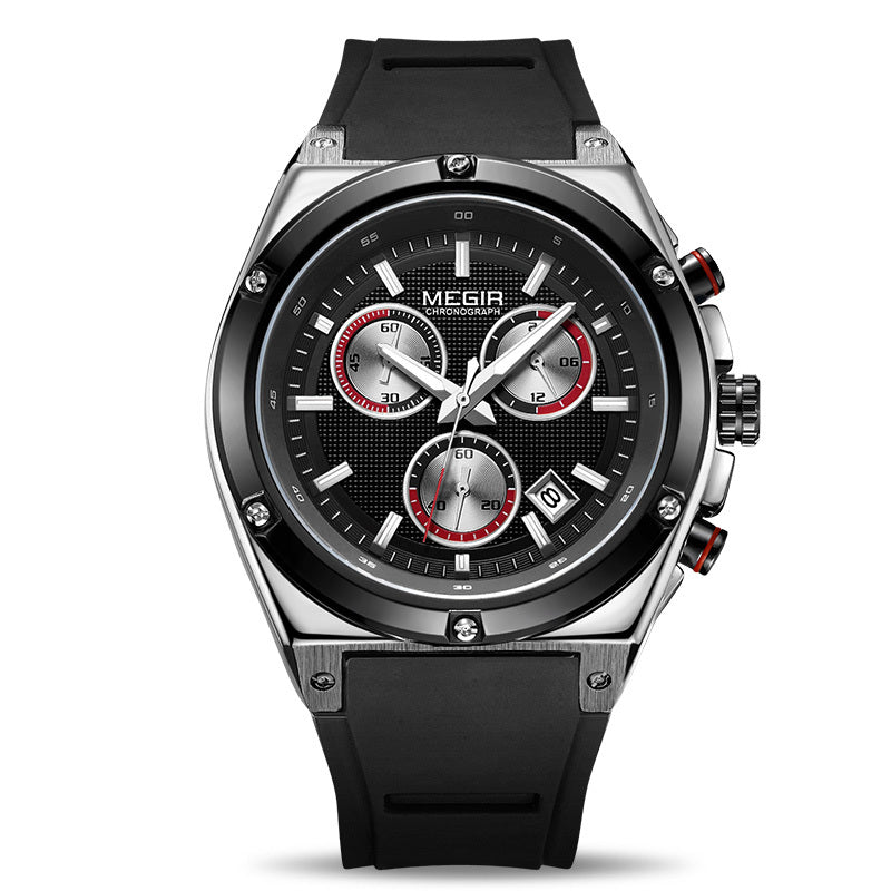 Men's Watch Fashion Multifunctional Sports Silicone Watch - Belisimo